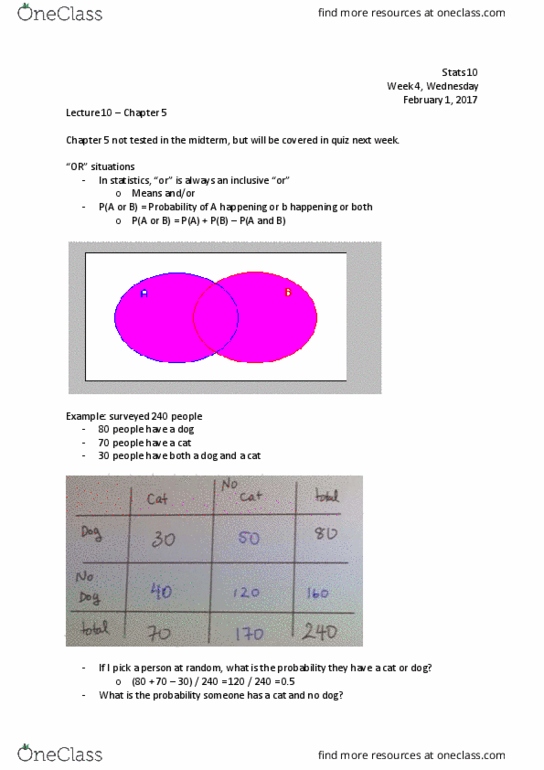 STATS 10 Lecture Notes - Lecture 10: Bayes Estimator, Mutual Exclusivity thumbnail