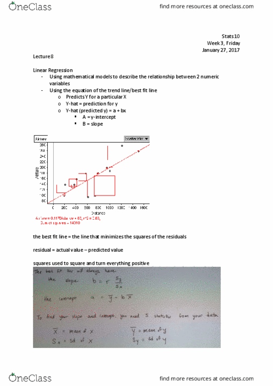 STATS 10 Lecture Notes - Lecture 8: Dependent And Independent Variables thumbnail