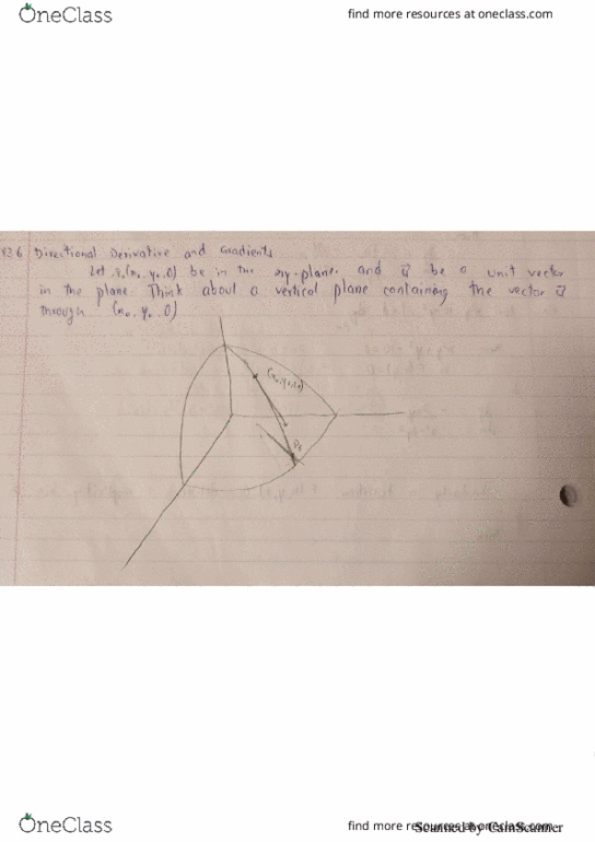 MATH-2134 Lecture 12: 13.6 Directional Derivatives and gradients thumbnail