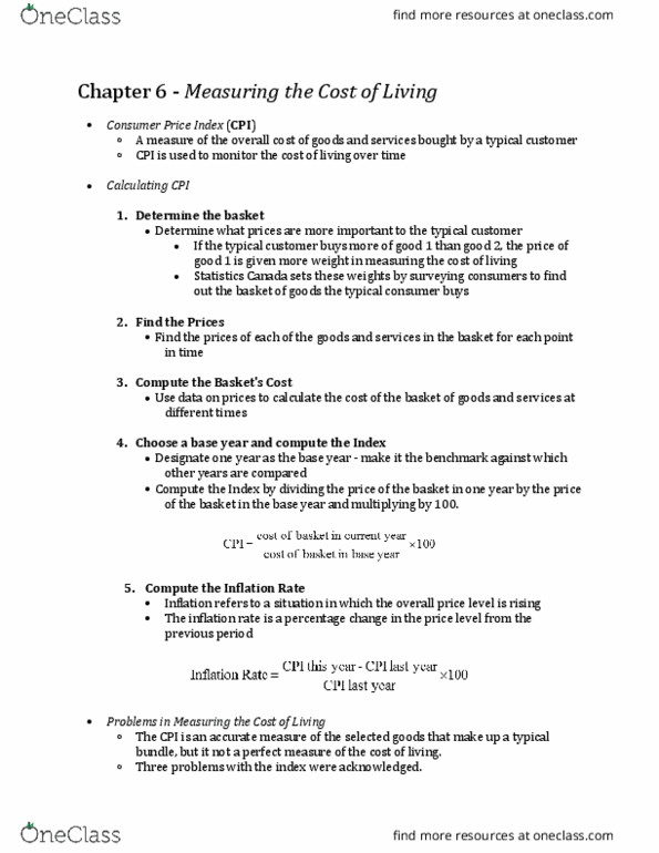 ECON 1000 Chapter Notes - Chapter 6: Gdp Deflator, Canada Pension Plan thumbnail