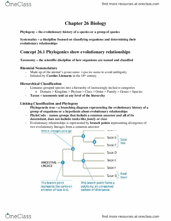 BIO153H5 Chapter Notes - Chapter 26: Horizontal Gene Transfer, Transposable Element, Protist thumbnail