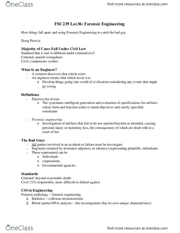 FSC239Y5 Lecture Notes - Lecture 36: Asphyxia, Wood Veneer, Tunnel Vision thumbnail