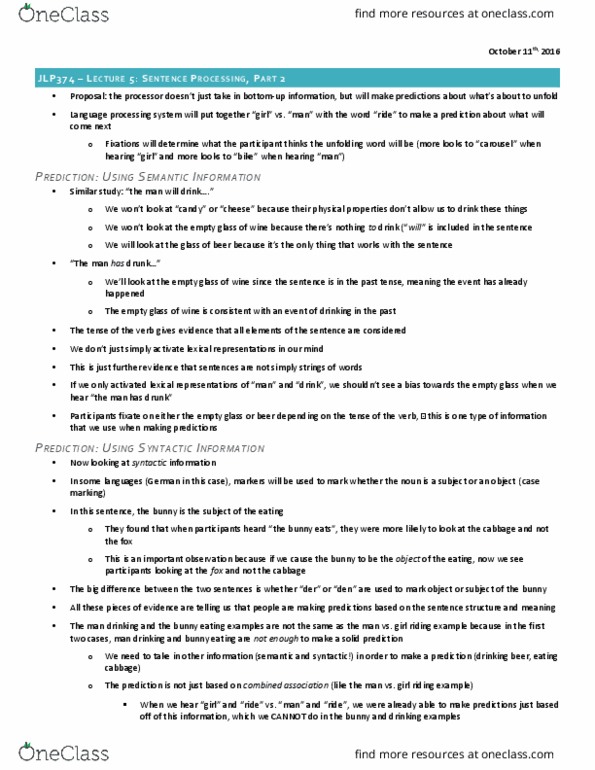 JLP374H1 Lecture Notes - Lecture 5: Executive Functions, Stroop Effect, Kindergarten thumbnail