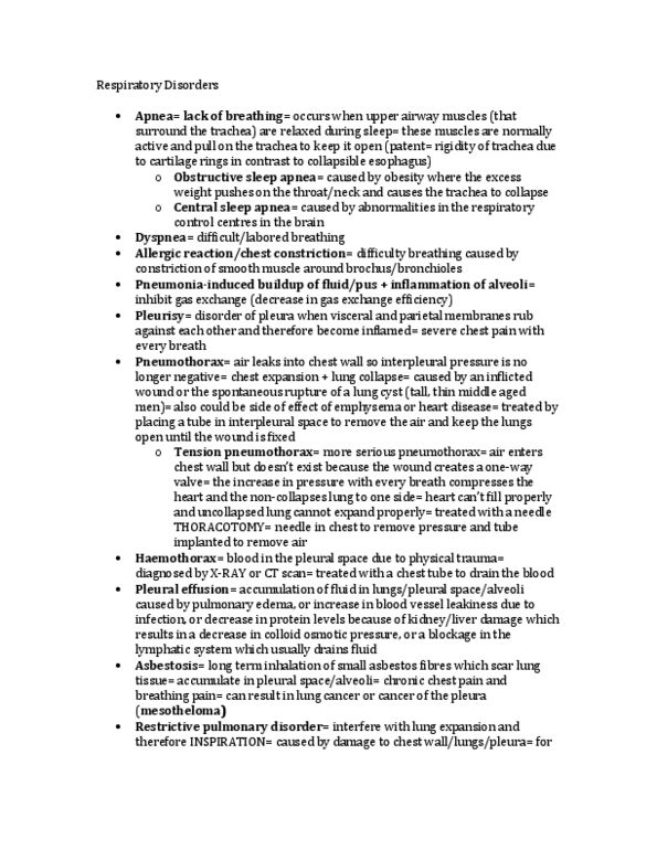 BIOC34H3 Lecture Notes - Asbestosis, Right Bundle Branch Block, Premature Atrial Contraction thumbnail