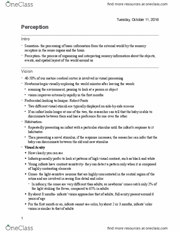 PSY 244 Chapter Notes - Chapter 5: Operant Conditioning, Retina, Visual Cortex thumbnail