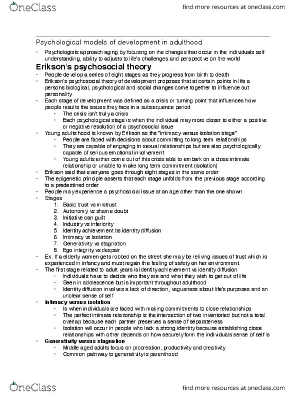 Health Sciences 2711A/B Chapter Notes - Chapter 2: Identity Formation, Dynamic Equilibrium, Threshold Model thumbnail