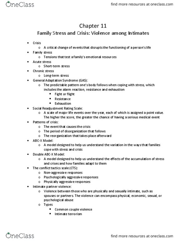 FCFC 250 Chapter Notes - Chapter 11: Elder Abuse, Child Abuse, Ketamine thumbnail