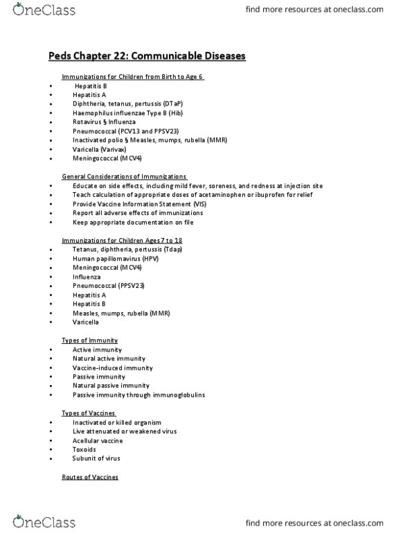 NURS 3330 Lecture Notes - Lecture 9: Infectious Mononucleosis, Influenza A Virus Subtype H3N2, Human Herpesvirus 6 thumbnail