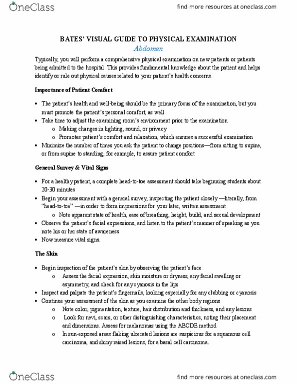 NURS105 Chapter Notes - Chapter 0: Sclera, Cardiac Examination, Trapezius Muscle thumbnail