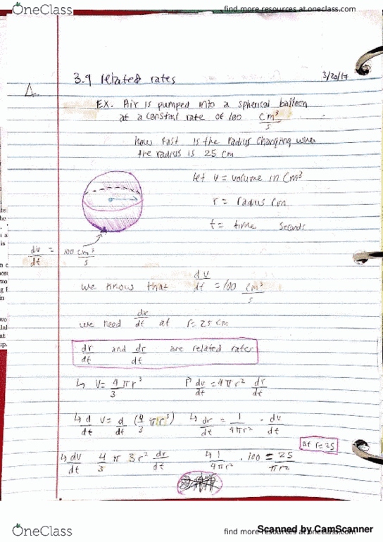 MATH-101 Lecture 12: 3.9 related rates and 3.10 local approximations thumbnail