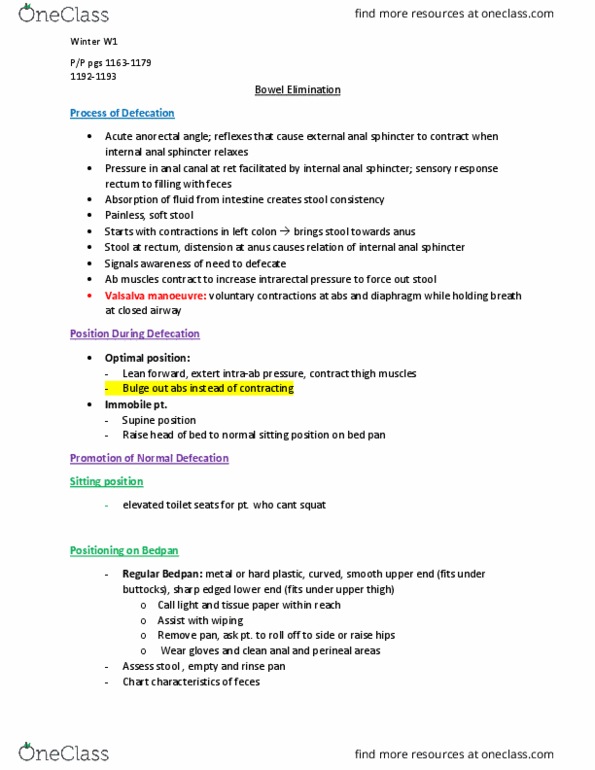 NSE 12A/B Chapter Notes - Chapter 30: Peristalsis, Foodborne Illness, Water–Electrolyte Imbalance thumbnail