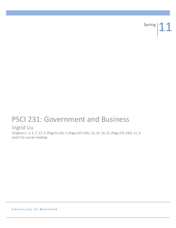 PSCI231 Chapter Notes -Gross Domestic Product, Pareto Efficiency, Imperfect Competition thumbnail