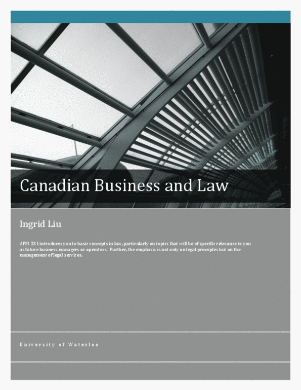 AFM131 Chapter Notes -Alternative Dispute Resolution, Canadian Business, Corporate Law thumbnail