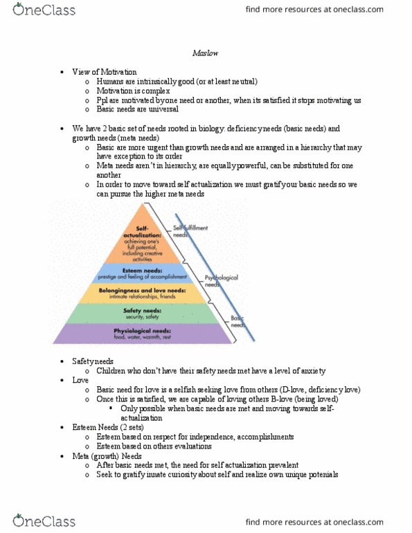PSYC 2310H Chapter Notes - Chapter 12: Parenting Styles, Meaningful Life, Universal Set thumbnail