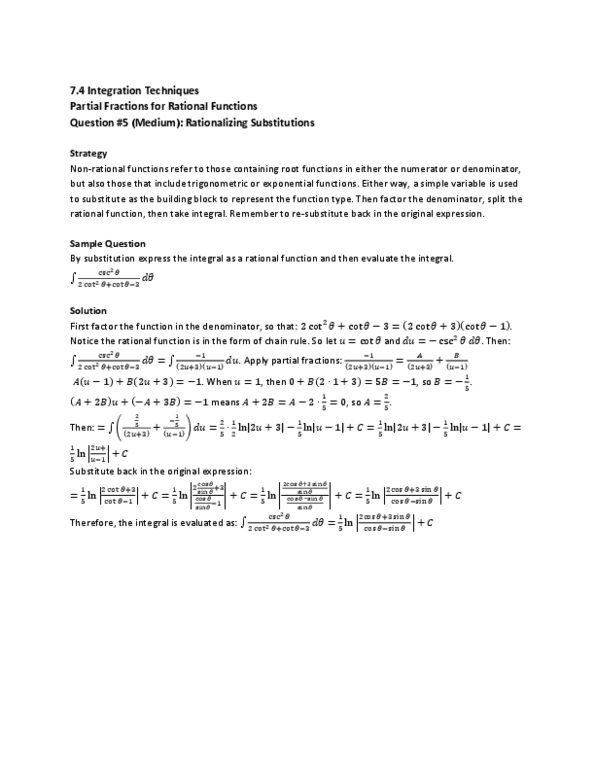 MAT136H1 Lecture Notes - Partial Fraction Decomposition, Function Type thumbnail