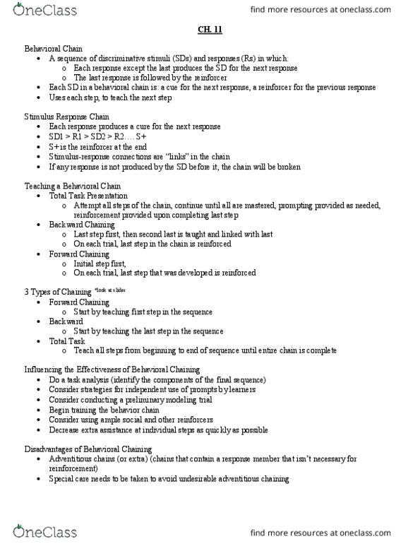 PSYC 3610H Chapter Notes - Chapter 11: Task Analysis thumbnail