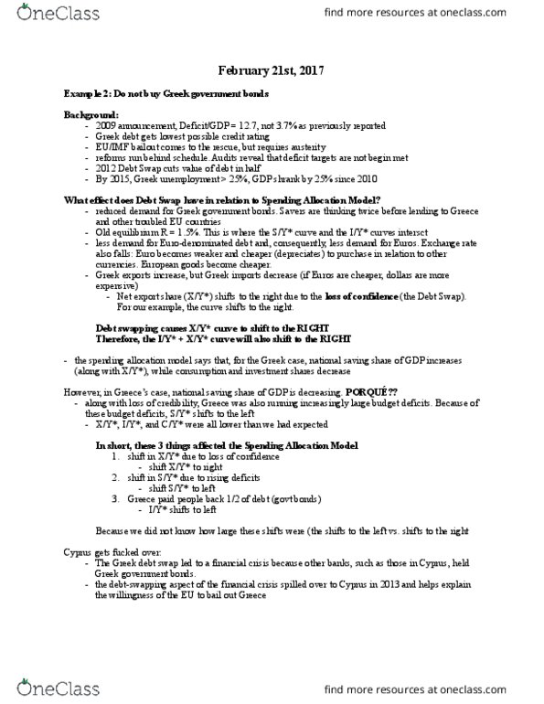 ECON-002 Lecture Notes - Lecture 11: Exchange Rate thumbnail