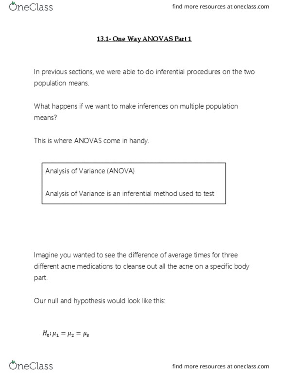 HLSC 1F90 Lecture Notes - Lecture 45: Acne Vulgaris, Type I And Type Ii Errors, Randomized Experiment thumbnail