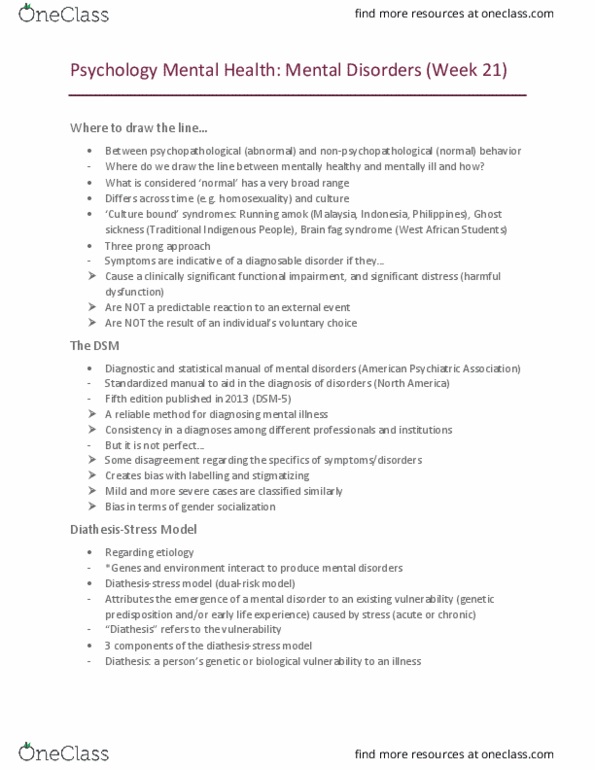 PSYC 100 Lecture Notes - Lecture 21: Stressor, Hypervigilance, Startle Response thumbnail