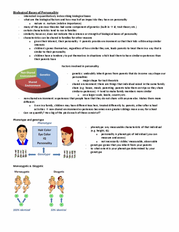 PSYCH 2B03 Lecture Notes - Twin Study, Panmixia, Behavioural Genetics thumbnail