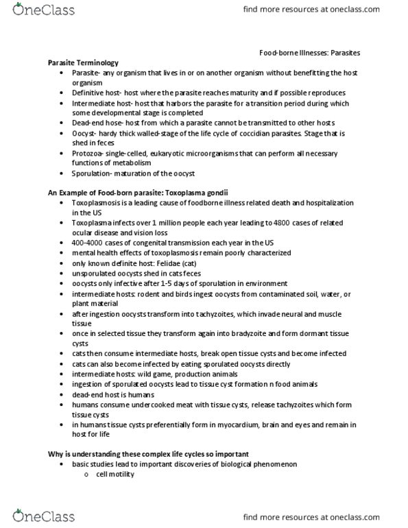 FDST 100 Lecture Notes - Lecture 14: Pseudopodia, Cardiac Muscle, Metastasis thumbnail