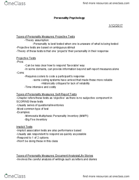 PSYCH 238 Lecture Notes - Lecture 3: Discriminant Validity, Recall Bias, Social Desirability Bias thumbnail