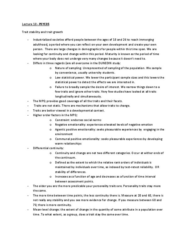 PSYC35H3 Lecture Notes - Lecture 10: Statistical Power, Time Point, Ipsative thumbnail