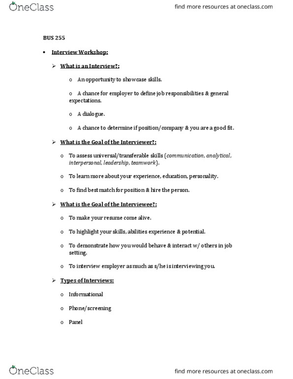 BUS 255 Lecture Notes - Lecture 11: Cordless Telephone thumbnail