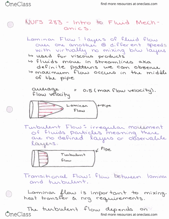 NU FS283 Chapter Notes - Chapter 16: National Technical Research Organisation, Turbulence, Flow Velocity thumbnail