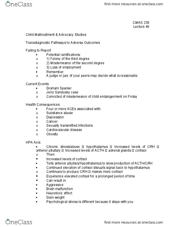 HD FS 258 Lecture Notes - Lecture 46: Major Depressive Disorder, Psychological Stress, Myocardial Infarction thumbnail