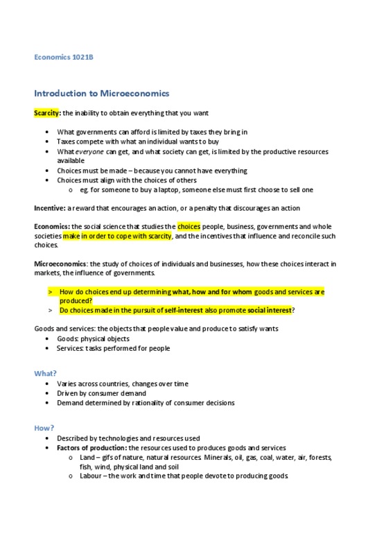 Economics 1021A/B Chapter 1: What is Economics? thumbnail