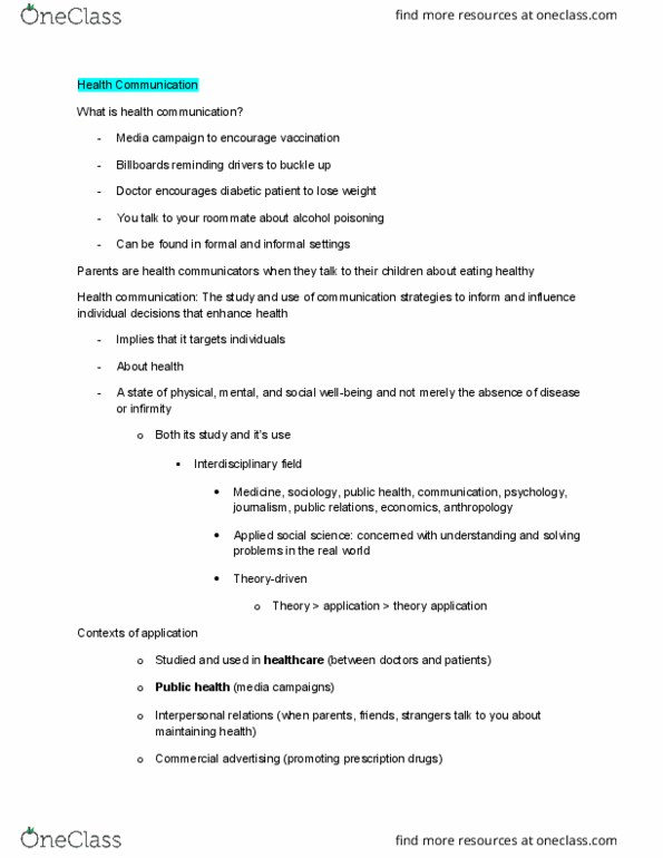 CMN 10Y Lecture Notes - Lecture 10: Cognitive Therapy, Acculturation, Visual Language thumbnail