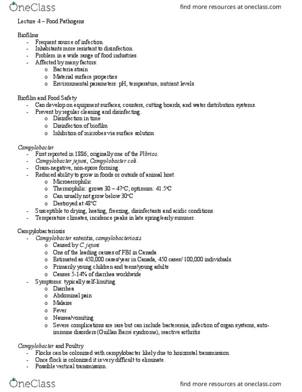 ENH 733 Lecture Notes - Lecture 4: Pasteurization, Serotype, Shigella Sonnei thumbnail