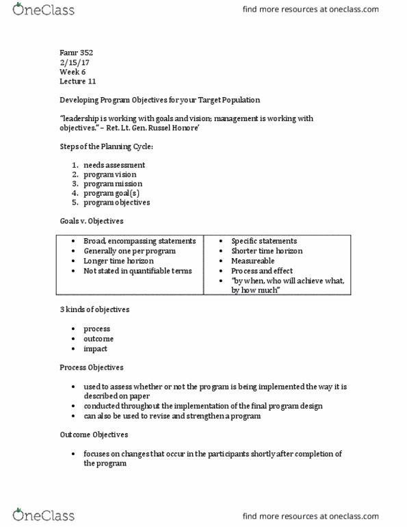 FAMR 352 Lecture Notes - Lecture 10: Smart Criteria, Safe Sex, Condom thumbnail