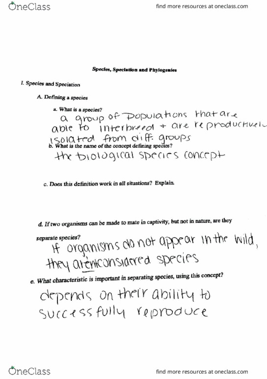 BIOL 1050 Lecture Notes - Lecture 17: Phylogenetic Tree, Allopatric Speciation, Oat thumbnail