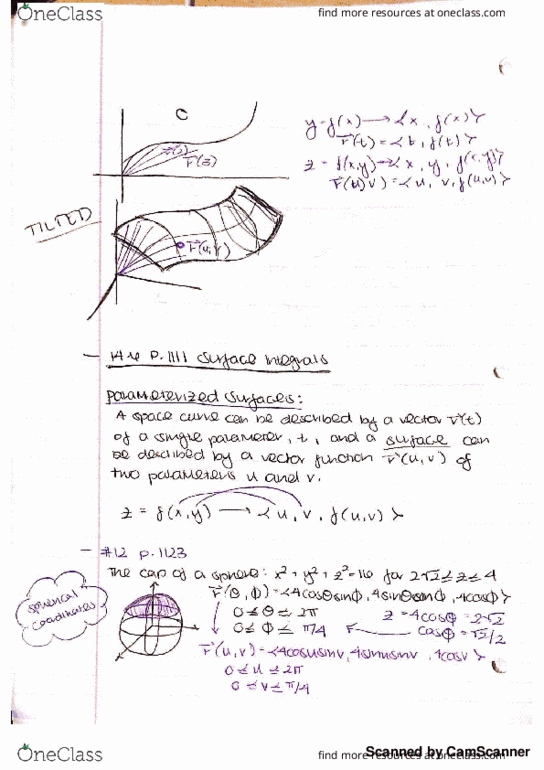 MAT 215 Lecture 19: 14.6 Surface Integrals thumbnail