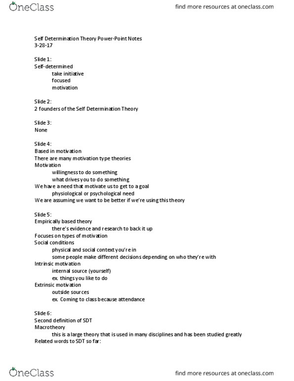 HLTH-2400 Lecture Notes - Lecture 11: Motivation, Microsoft Powerpoint thumbnail