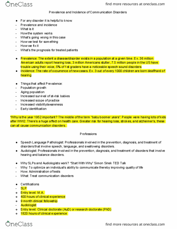 SLHS 1150 Lecture Notes - Lecture 2: Rockville, Maryland, Otorhinolaryngology, Simon Sinek thumbnail