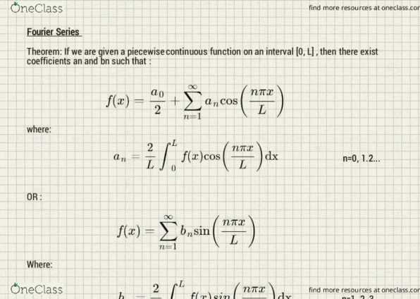 MATH300 Lecture Notes - Lecture 11: Heat Equation, Fourier Series thumbnail