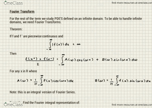 MATH300 Lecture Notes - Lecture 31: Olx, Impulse Tracker, Fourier Transform thumbnail