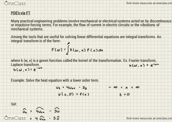 MATH300 Lecture Notes - Lecture 33: Heat Equation, Awi People thumbnail