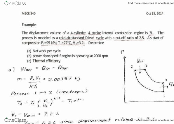 MEC E340 Lecture Notes - Lecture 18: Thermal Efficiency, Isentropic Process thumbnail