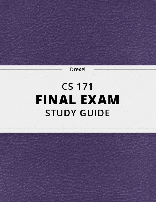 [CS 171] - Final Exam Guide - Everything you need to know! (50 pages