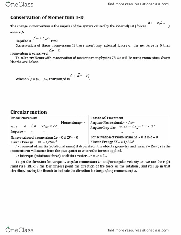 PHY 7B Lecture Notes - Lecture 5: Momentum, Net Force, 12-Metre Class thumbnail