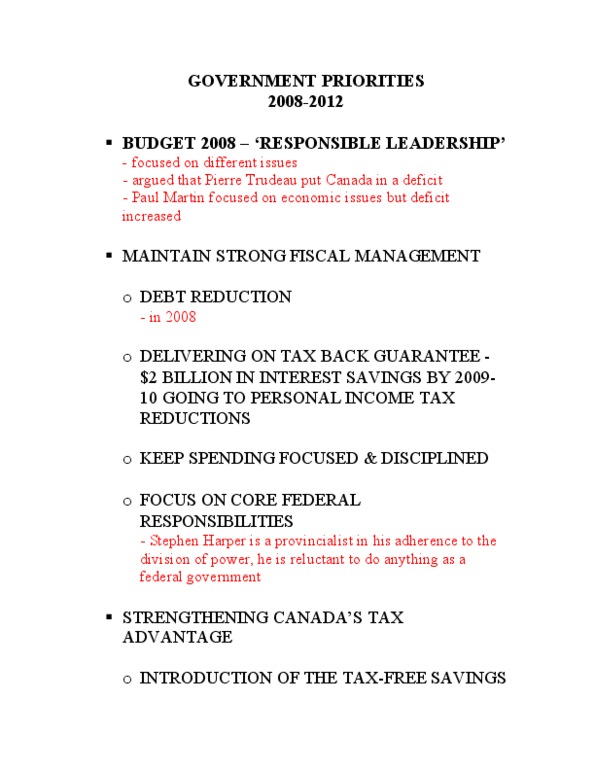 POLS 2250 Lecture Notes - Canada Border Services Agency, Pierre Trudeau, New Crown thumbnail