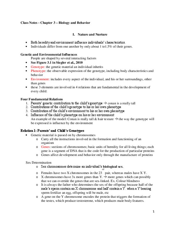 PSY 302 Lecture Notes - Chromosome Abnormality, Allosome, Y Chromosome thumbnail