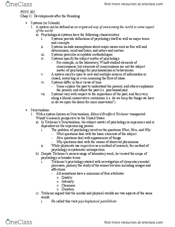 PSYC 305 Chapter Notes - Chapter 11: Applied Psychology, Comparative Psychology, Carl Stumpf thumbnail
