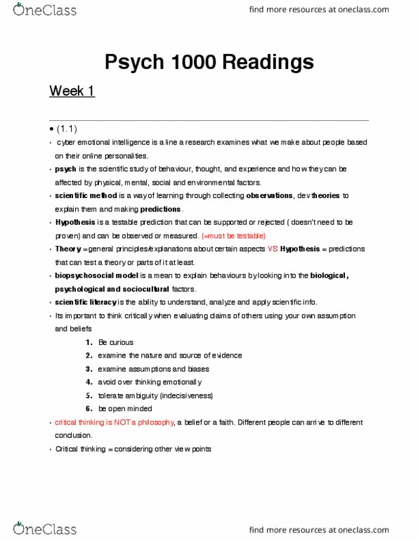 PSYC 1000 Chapter Notes - Chapter Chapter 1-16: Transcranial Magnetic Stimulation, Detection Theory, Occipital Lobe thumbnail