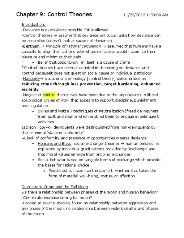 SOC212H1 Chapter Notes - Chapter 9: Bus Driver, Public Housing, Control Theory thumbnail