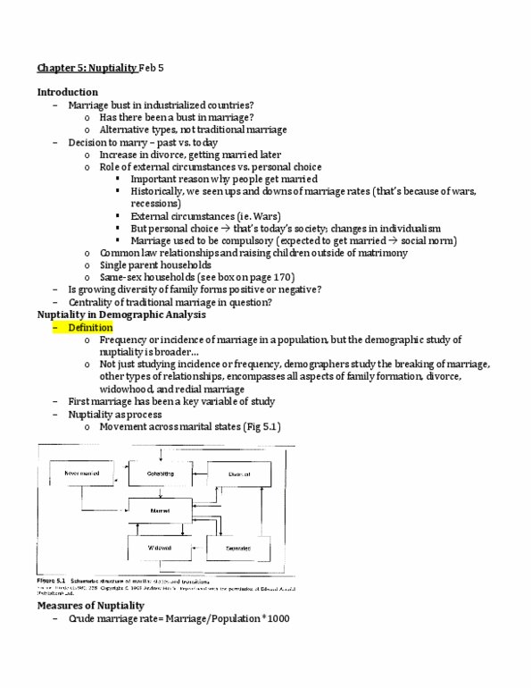 SOC312H1 Lecture Notes - Lecture 5: Marriage, Single Parent, Norm (Social) thumbnail